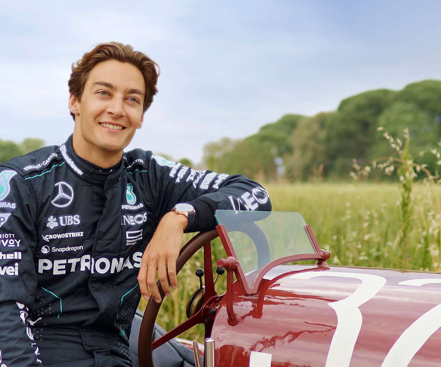 Restaurierter Mercedes-Rennwagen aus der Targa Florio 1924 – mit Kommentar von George Russell